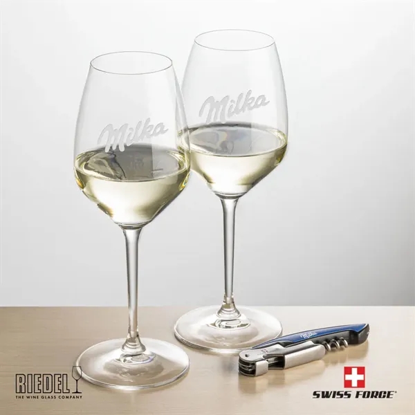 The RIEDEL Extreme Wine Glasses and Swiss Force® Impressive Wine Tool... from ASI 84592 St Regis Group