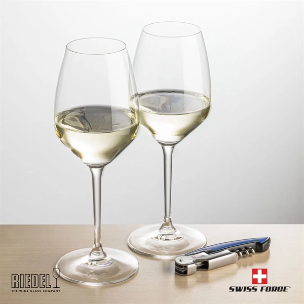 The RIEDEL Extreme Wine Glasses and Swiss Force® Impressive Wine Tool... from ASI 84592 St Regis Group