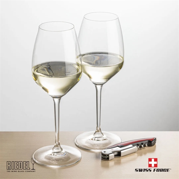 The RIEDEL Extreme Wine Glasses and Swiss Force® Impressive Wine Tool... from ASI 84592 St Regis Group