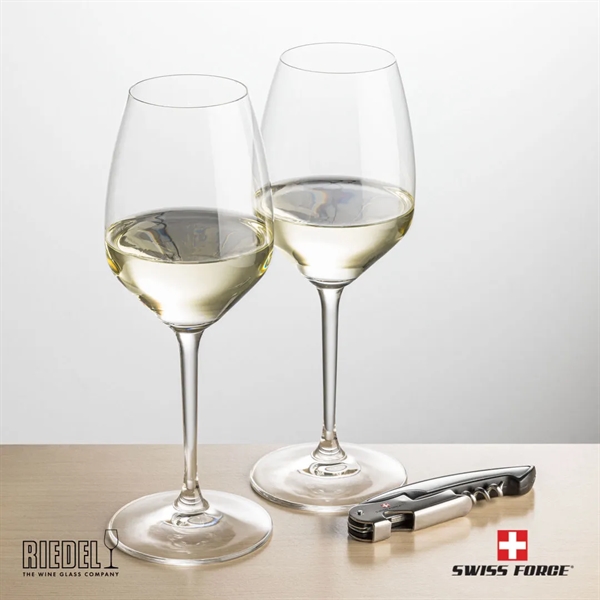 The RIEDEL Extreme Wine Glasses and Swiss Force® Impressive Wine Tool... from ASI 84592 St Regis Group