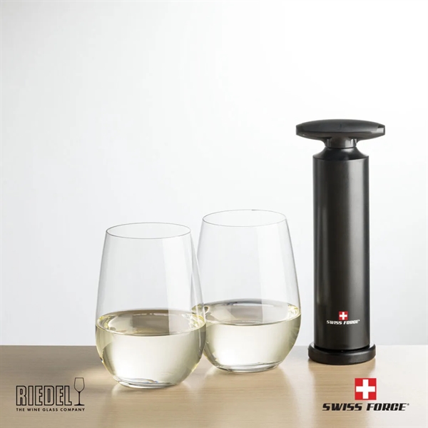 The Swiss Force® Effortless Opener & RIEDEL Stemless Wine enhances your... from ASI 84592 St Regis Group