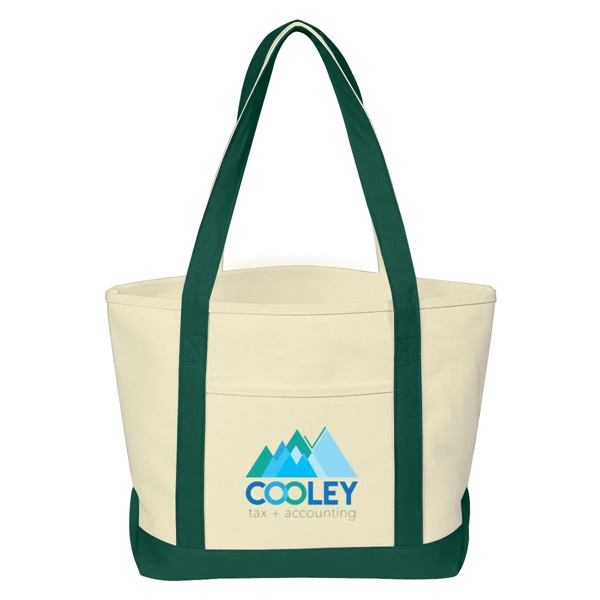20.5" x 13" x 7" cotton canvas tote bag with outside... from ASI 63549 Jornik Manufacturing Corp