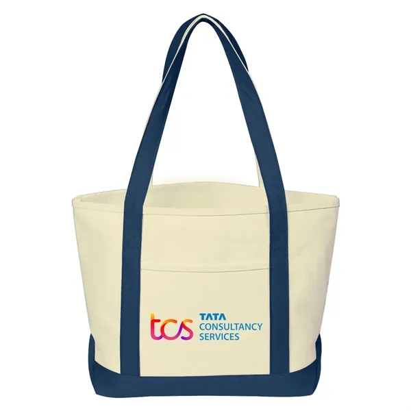20.5" x 13" x 7" cotton canvas tote bag with outside... from ASI 63549 Jornik Manufacturing Corp
