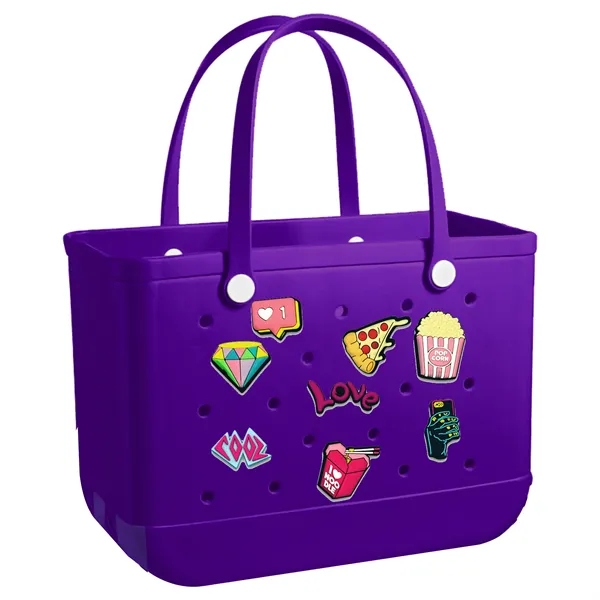 Full color beach bag charms made of PVC with button backing.... from ASI 90807 Tekweld