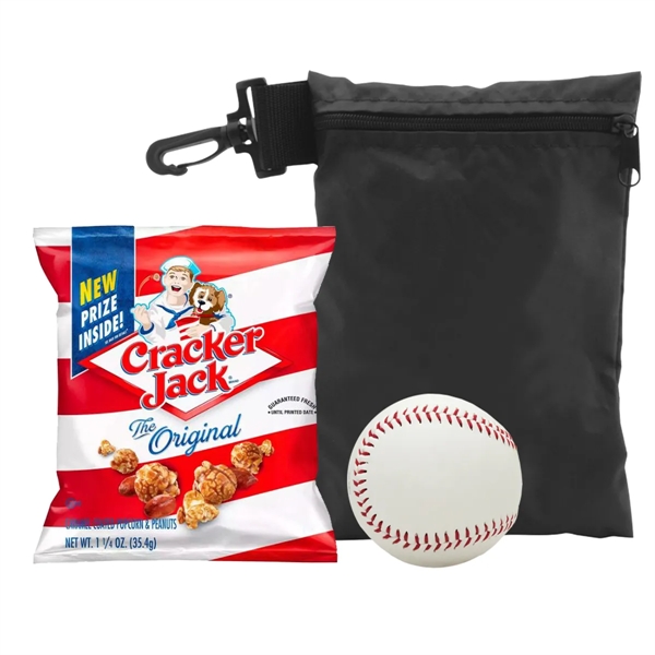 Nylon pouch with cracker jacks and promotional baseball.... from ASI 38120 Ball Pro / Diversified Quality Kitchenware