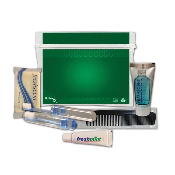 Hygiene kit with a toothbrush, toothpaste, shampoo, deodorant soap, and comb.... from ASI 84514 Safety Made