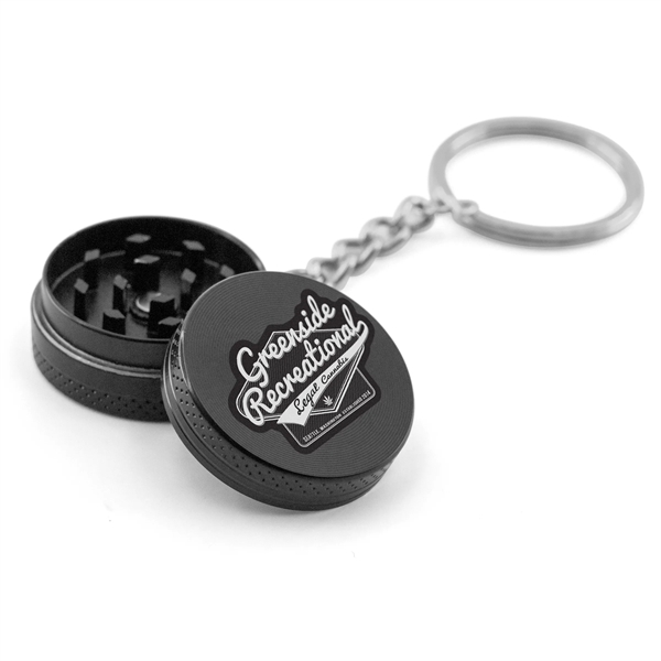 1.125" metal grinder keychain in assorted colors with magnetic lid and... from ASI 52263 EMT