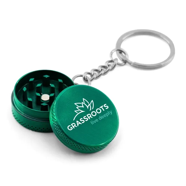 1.125" metal grinder keychain in assorted colors with magnetic lid and... from ASI 52263 EMT