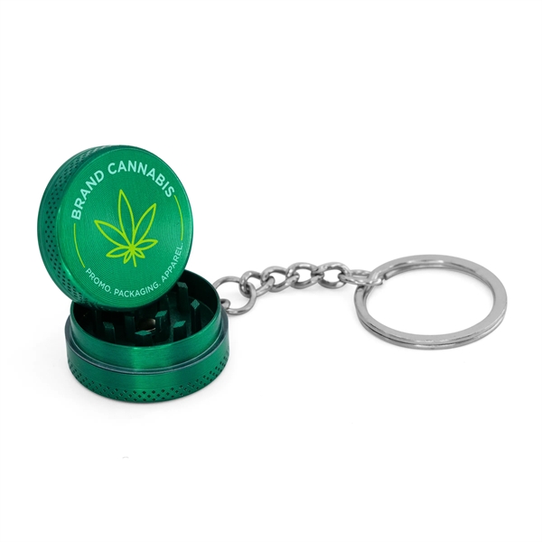 1.125" metal grinder keychain in assorted colors with magnetic lid and... from ASI 52263 EMT