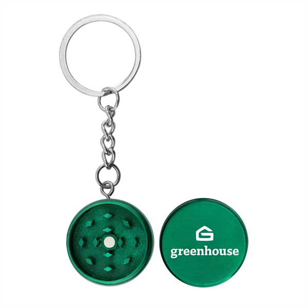 1.125" metal grinder keychain in assorted colors with magnetic lid and... from ASI 52263 EMT