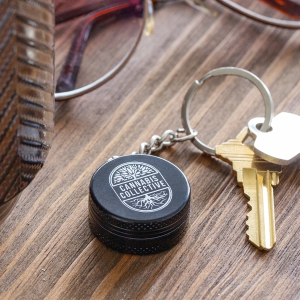 1.125" metal grinder keychain in assorted colors with magnetic lid and... from ASI 52263 EMT