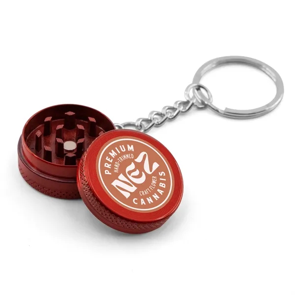 1.125" metal grinder keychain in assorted colors with magnetic lid and... from ASI 52263 EMT