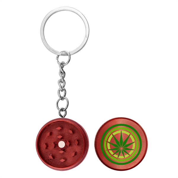 1.125" metal grinder keychain in assorted colors with magnetic lid and... from ASI 52263 EMT