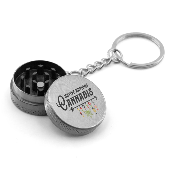 1.125" metal grinder keychain in assorted colors with magnetic lid and... from ASI 52263 EMT