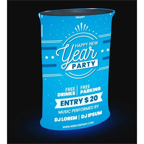 27"wx16" x 37"h Lighted Pop-Up Podium/Table, LED lights, hydraulic springs, full... from ASI 49891 Discount Marketing Products / DMP