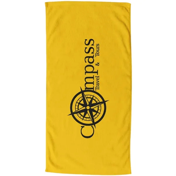 60"W x 30"H colored coastal beach towel, made with USA sourced... from ASI 39552 BEL Promo