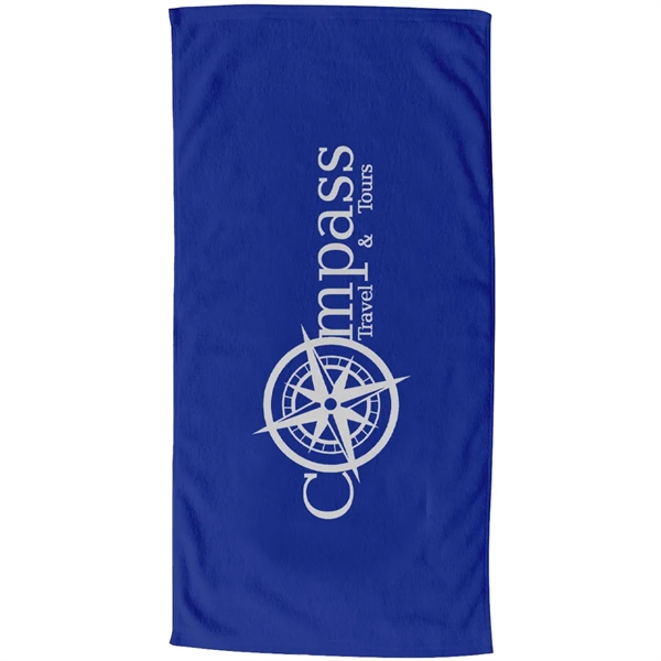 60"W x 30"H colored coastal beach towel, made with USA sourced... from ASI 39552 BEL Promo