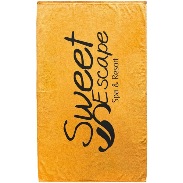60" x 35" colored terry velour beach towel, made with USA... from ASI 39552 BEL Promo