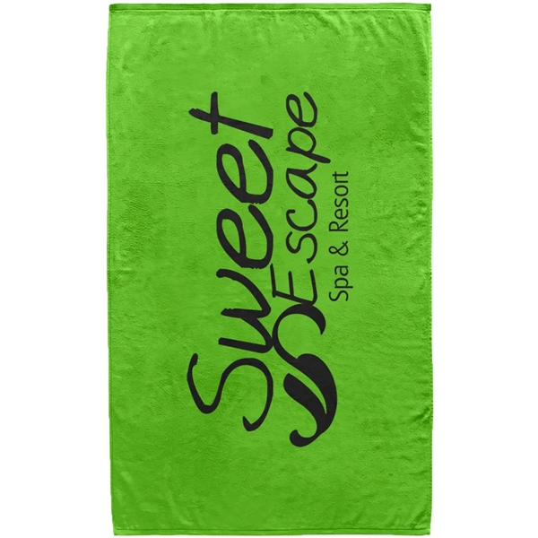 60" x 35" colored terry velour beach towel, made with USA... from ASI 39552 BEL Promo