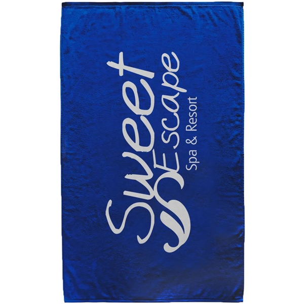 60" x 35" colored terry velour beach towel, made with USA... from ASI 39552 BEL Promo