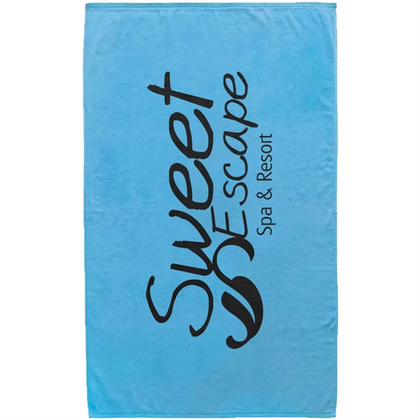 60" x 35" colored terry velour beach towel, made with USA... from ASI 39552 BEL Promo