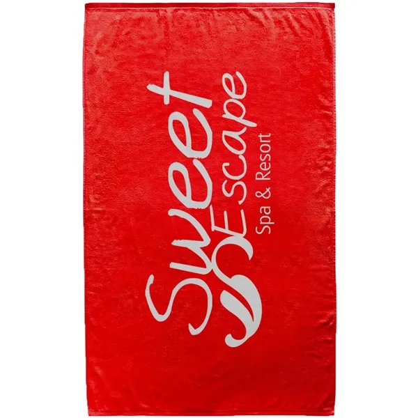 60" x 35" colored terry velour beach towel, made with USA... from ASI 39552 BEL Promo
