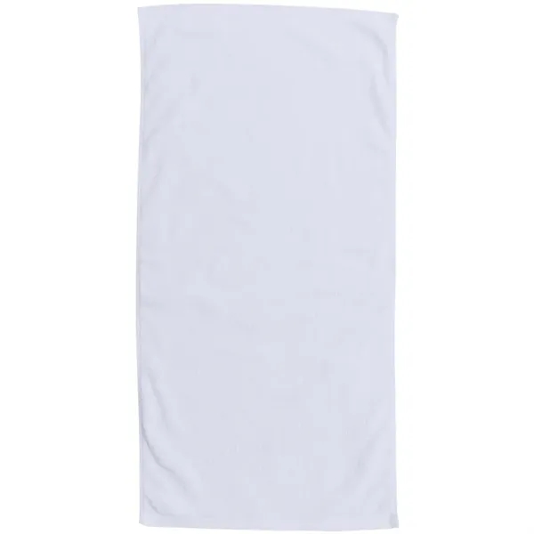 70"W x 35"H terry velour white beach towel, made with USA... from ASI 39552 BEL Promo
