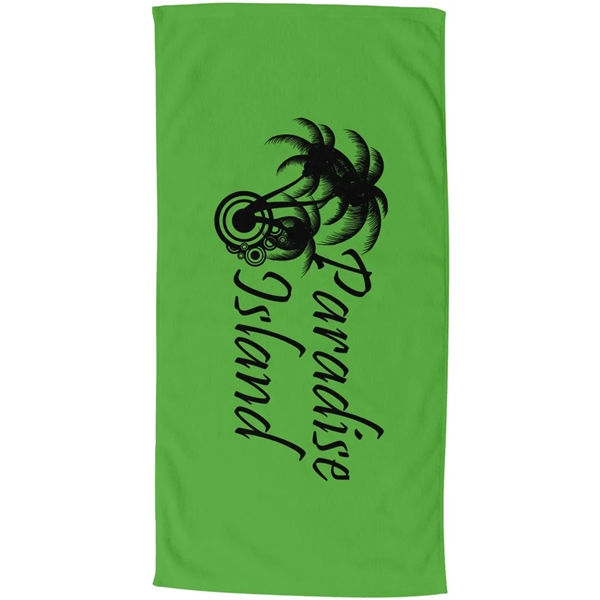 70"W x 35"H colored terry velour beach towel, made with USA... from ASI 39552 BEL Promo