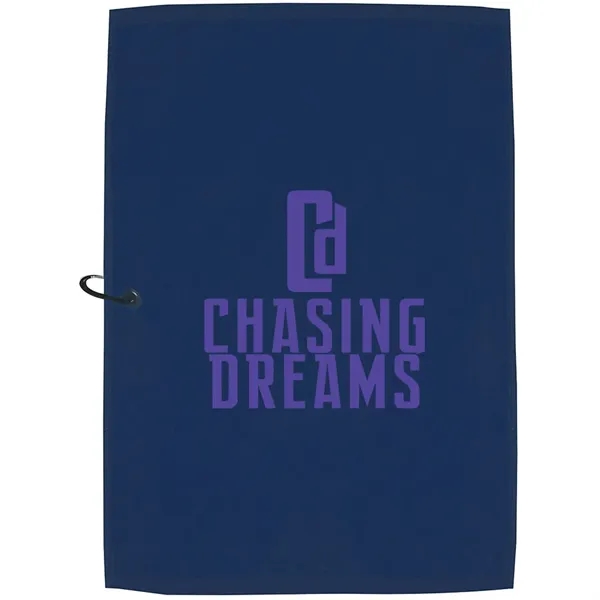 25" x 16" colored terry velour golf towel with standard grommet... from ASI 39552 BEL Promo