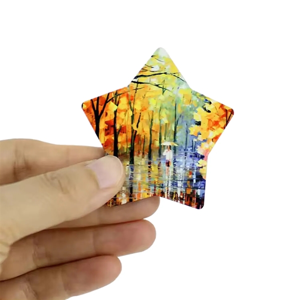 Star design MDF magnet plus free sublimation heat transfer printing in... from ASI 37218 Athena Promo (tm)