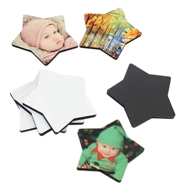 Star design MDF magnet plus free sublimation heat transfer printing in... from ASI 37218 Athena Promo (tm)