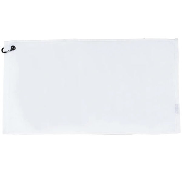 30" x 16" cotton golf towel with standard grommet and carabiner.... from ASI 39552 BEL Promo