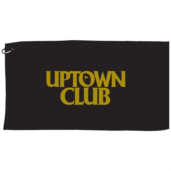 30" x 16" cotton golf towel with standard grommet and carabiner.... from ASI 39552 BEL Promo