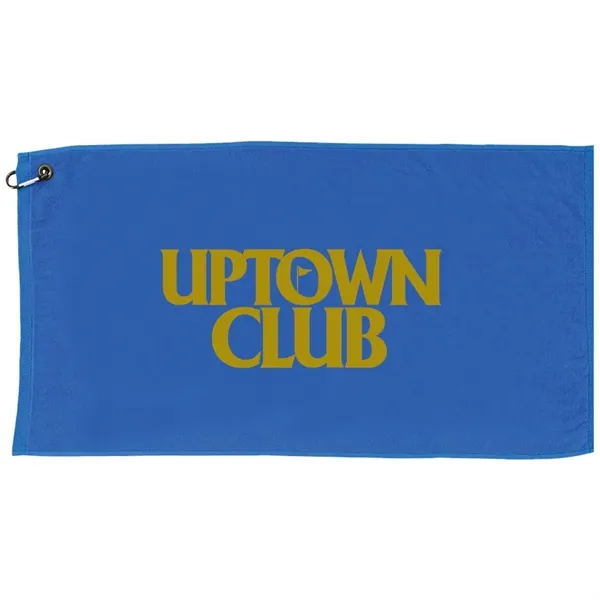 30" x 16" cotton golf towel with standard grommet and carabiner.... from ASI 39552 BEL Promo