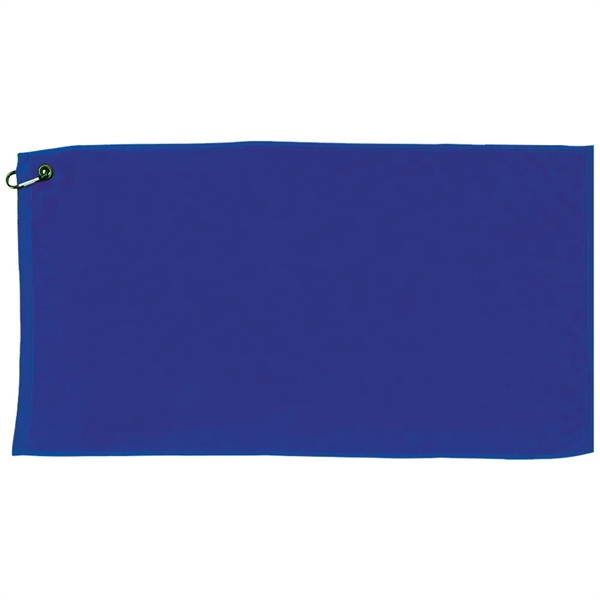 30" x 16" cotton golf towel with standard grommet and carabiner.... from ASI 39552 BEL Promo