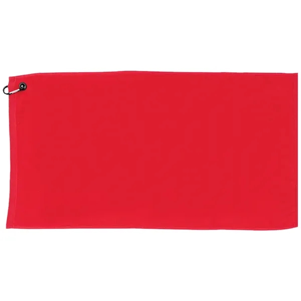 30" x 16" cotton golf towel with standard grommet and carabiner.... from ASI 39552 BEL Promo