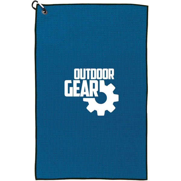 26" x 16" waffle weave golf towel with standard grommet and... from ASI 39552 BEL Promo