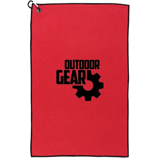 26" x 16" waffle weave golf towel with standard grommet and... from ASI 39552 BEL Promo