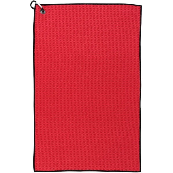 26" x 16" waffle weave golf towel with standard grommet and... from ASI 39552 BEL Promo