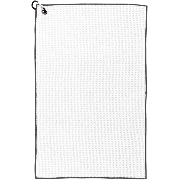 26" x 16" waffle weave golf towel with standard grommet and... from ASI 39552 BEL Promo