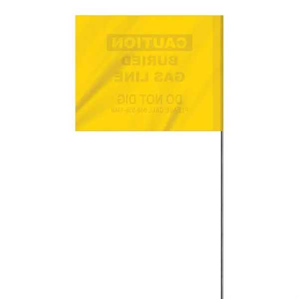 1-Color 4 x 5" Custom Marking Vinyl Flag with 18" Wire... from ASI 80228 Quinn