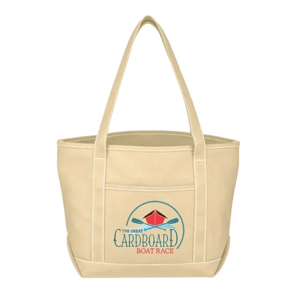19" x 13" x 6.5" cotton canvas tote bag with outside... from ASI 63549 Jornik Manufacturing Corp