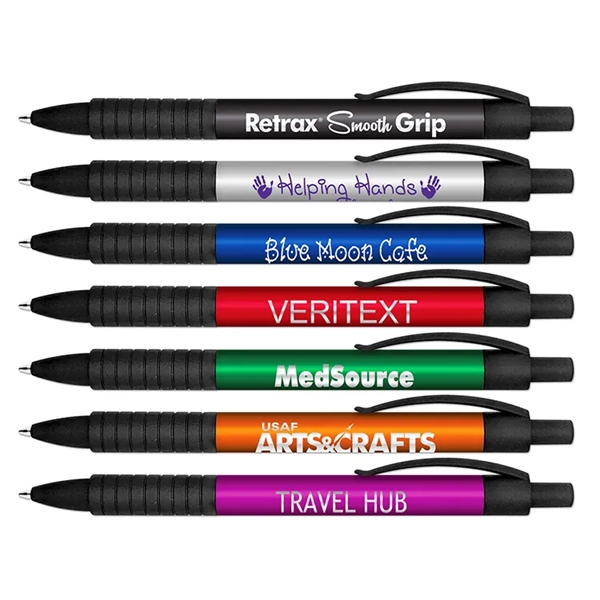 Retrax Smooth Grip Metallic Retractable Ball Point Pen With Soft-Touch Rubberized... from ASI 67675 Liqui-Mark Corp