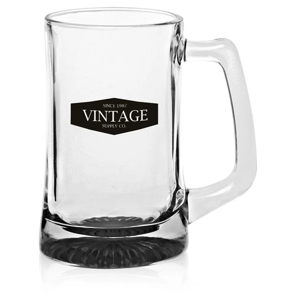 14 oz. clear glass beer mug with star bottom.... from ASI 39552 BEL Promo