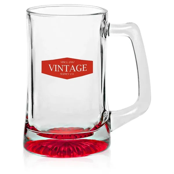 14 oz. clear glass beer mug with star bottom.... from ASI 39552 BEL Promo