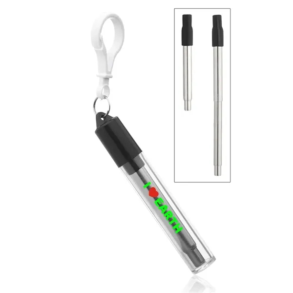 Retractable straw made of stainless steel in a case with a... from ASI 39552 BEL Promo
