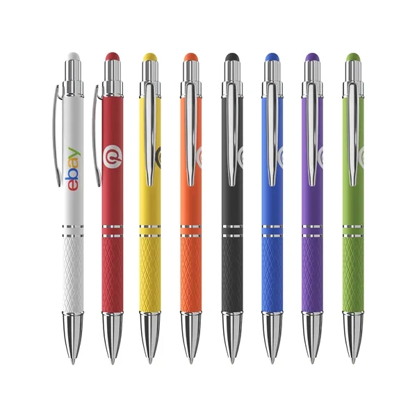 Elevate your writing with the Ava Rubberized Ballpoint Stylus Pen. This... from ASI 88660 Spector & Co.