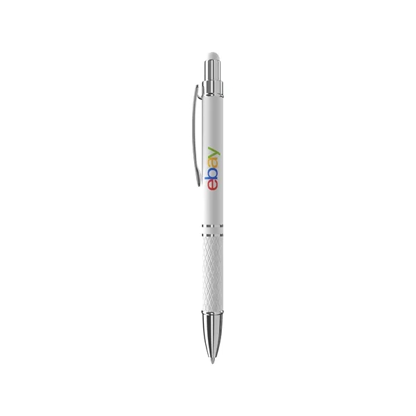 Elevate your writing with the Ava Rubberized Ballpoint Stylus Pen. This... from ASI 88660 Spector & Co.