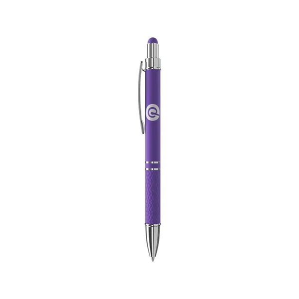 Elevate your writing with the Ava Rubberized Ballpoint Stylus Pen. This... from ASI 88660 Spector & Co.
