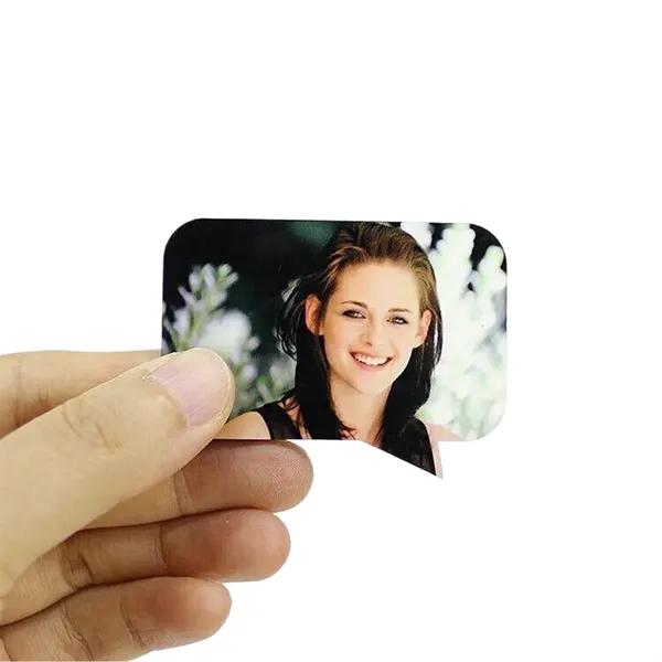 Rectangle shaped MDF speech bubble magnet plus free sublimation heat transfer... from ASI 37218 Athena Promo (tm)